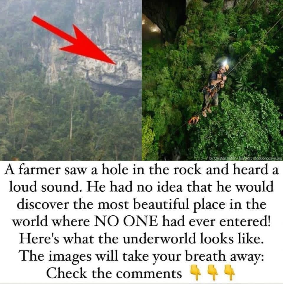 One explorer discovered a secret cave
