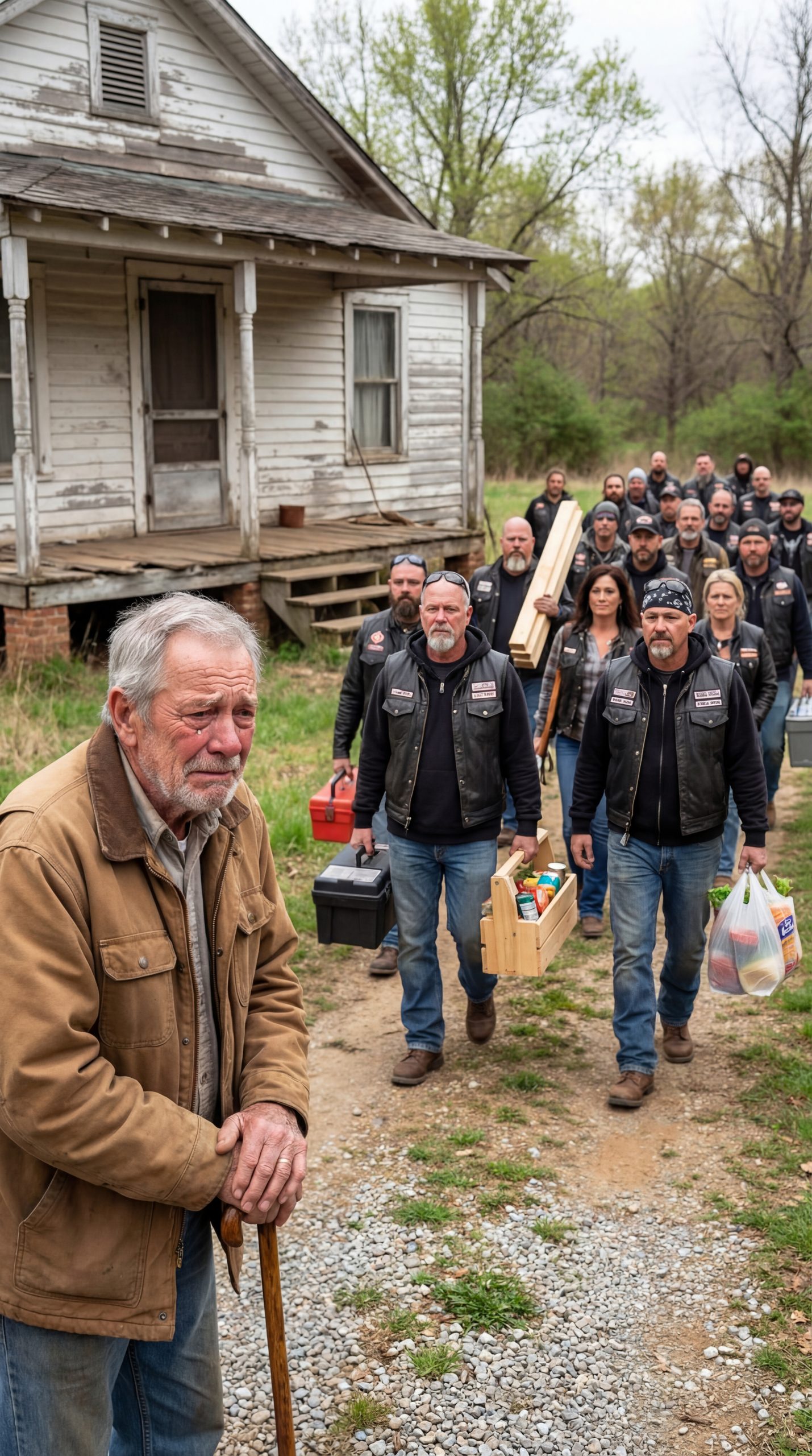 An Elderly Man, Struggling at 80, Spends His Last  Helping a Hungry Biker — And Soon After, Something Unexpected Happens