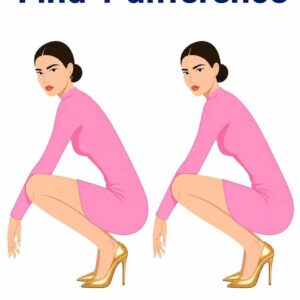 One Small Detail Is Different in This Elegant Pink Dress Puzzle – Can You Find It?