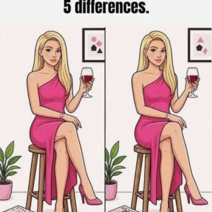 Can You Find All 5 Hidden Differences in This Glamorous Lady Puzzle?